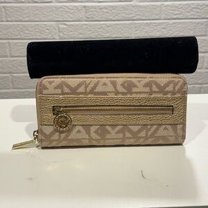 Anne Klein Beige and Gold Wallet